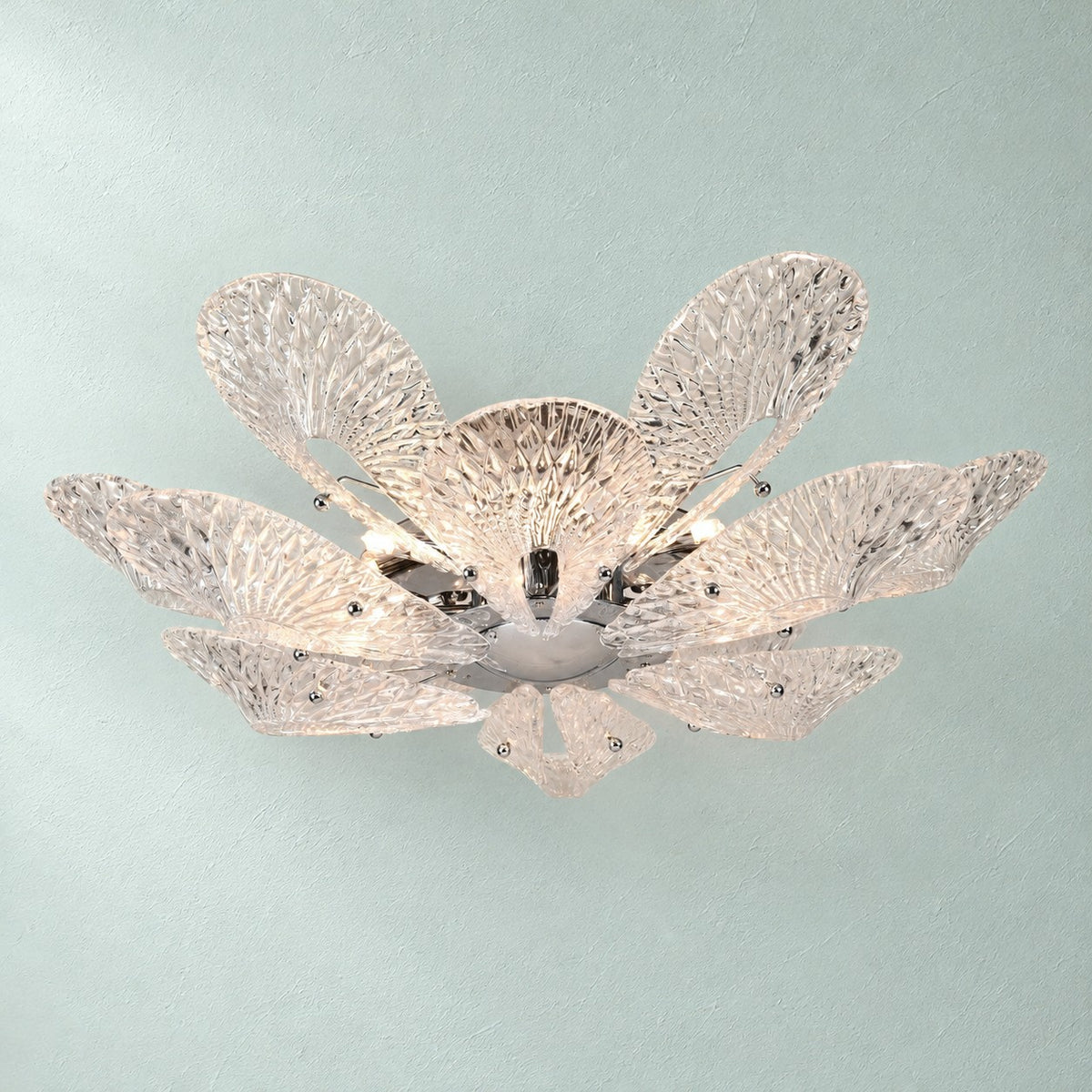 Torvenne 12-Light Floral Murano Glass Chandelier