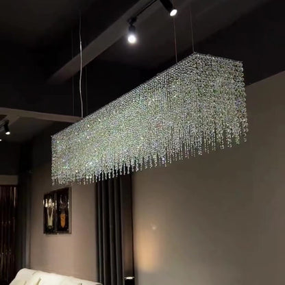 Torvenne Rectangular K9 Crystal Chandelier for Dining Room