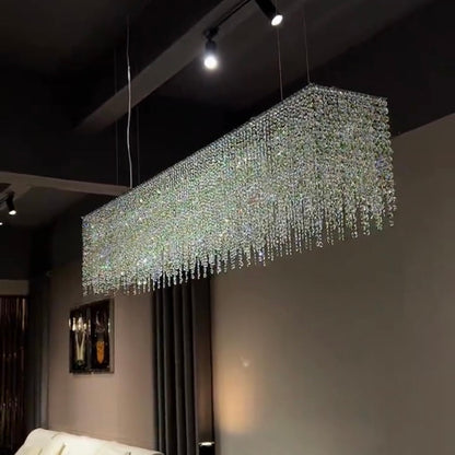 Torvenne Rectangular K9 Crystal Chandelier for Dining Room