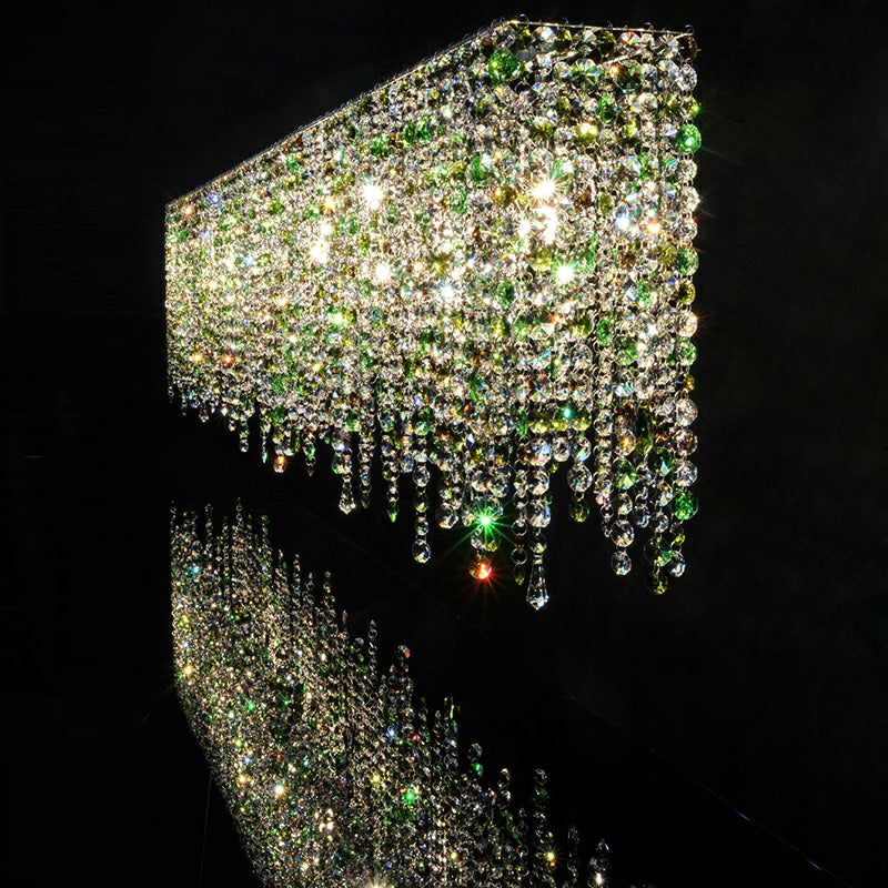 Torvenne Rectangular K9 Crystal Chandelier for Dining Room
