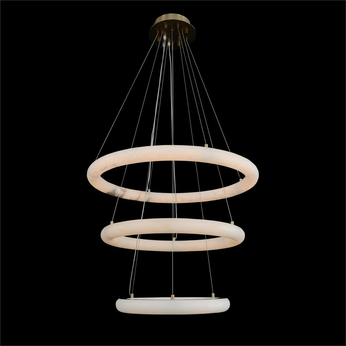 Luca Luxury Alabaster Tiered Chandelier