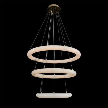 Luca Luxury Alabaster Tiered Chandelier