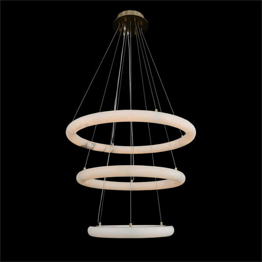 Luca Luxury Alabaster Tiered Chandelier