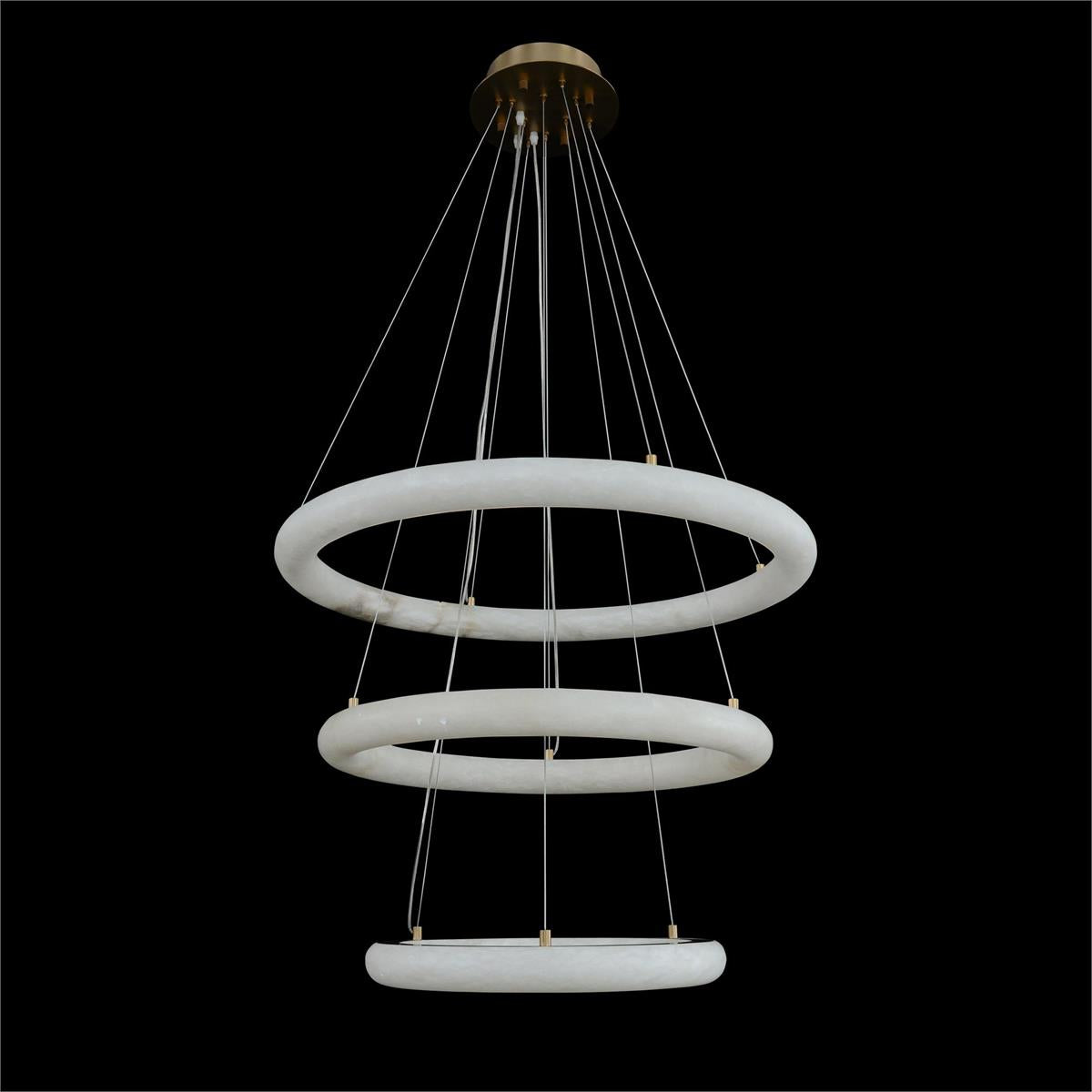 Luca Luxury Alabaster Tiered Chandelier