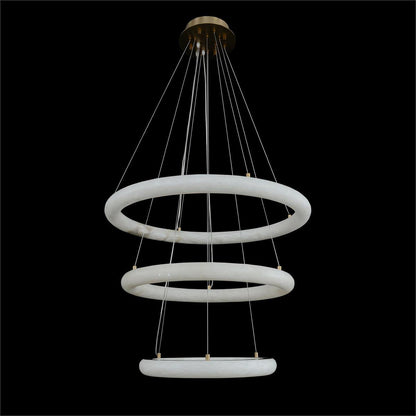 Luca Luxury Alabaster Tiered Chandelier