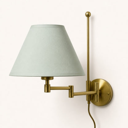 Antique Brass 5-Light Chandelier with Pleated Shades