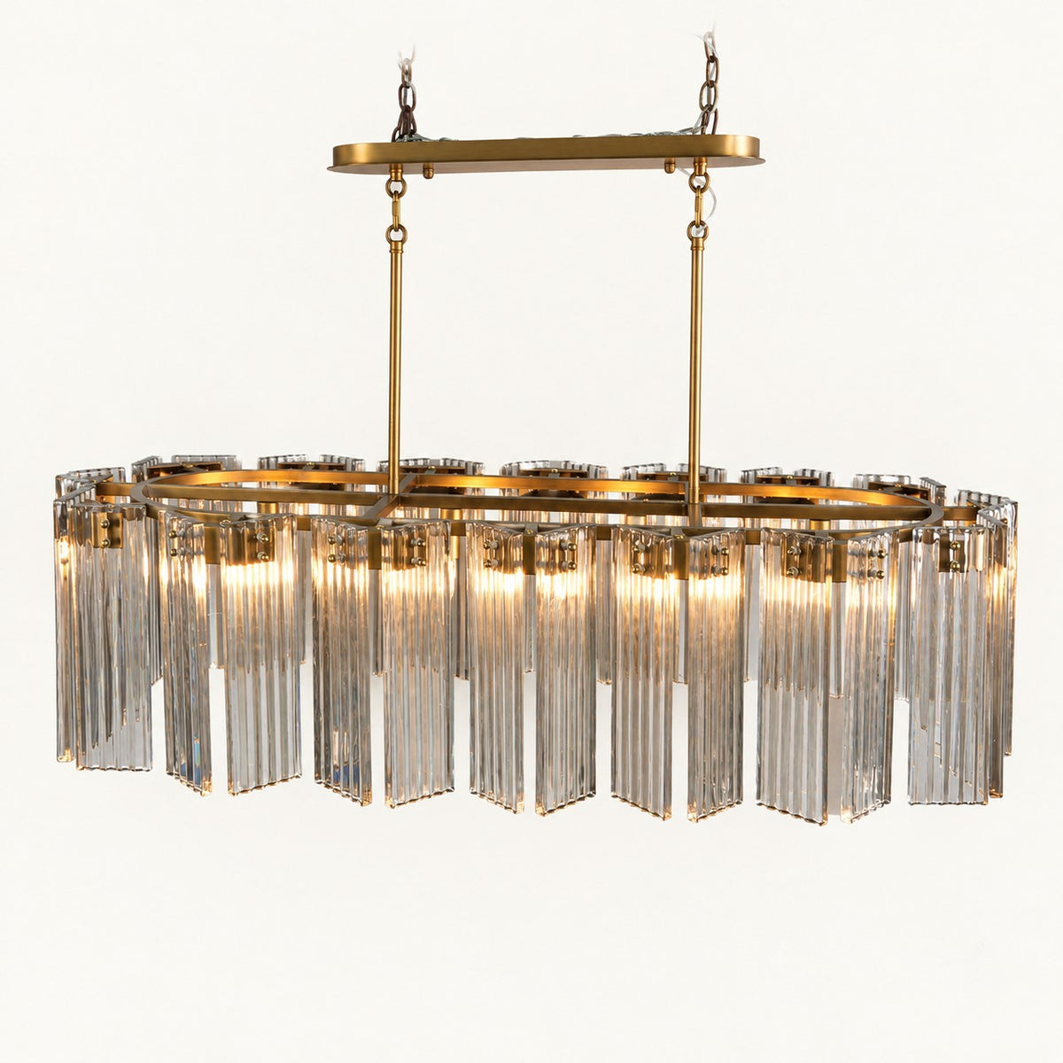Rectangular Crystal Prism Chandelier