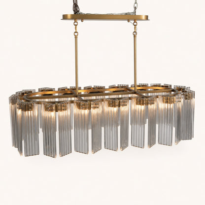 Rectangular Crystal Prism Chandelier
