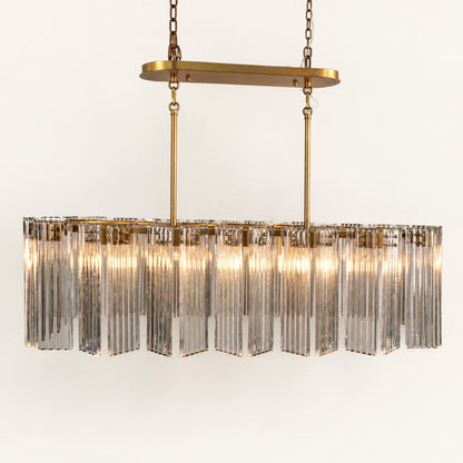 Rectangular Crystal Prism Chandelier