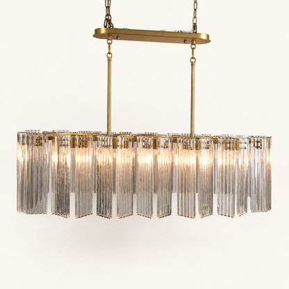 Rectangular Crystal Prism Chandelier