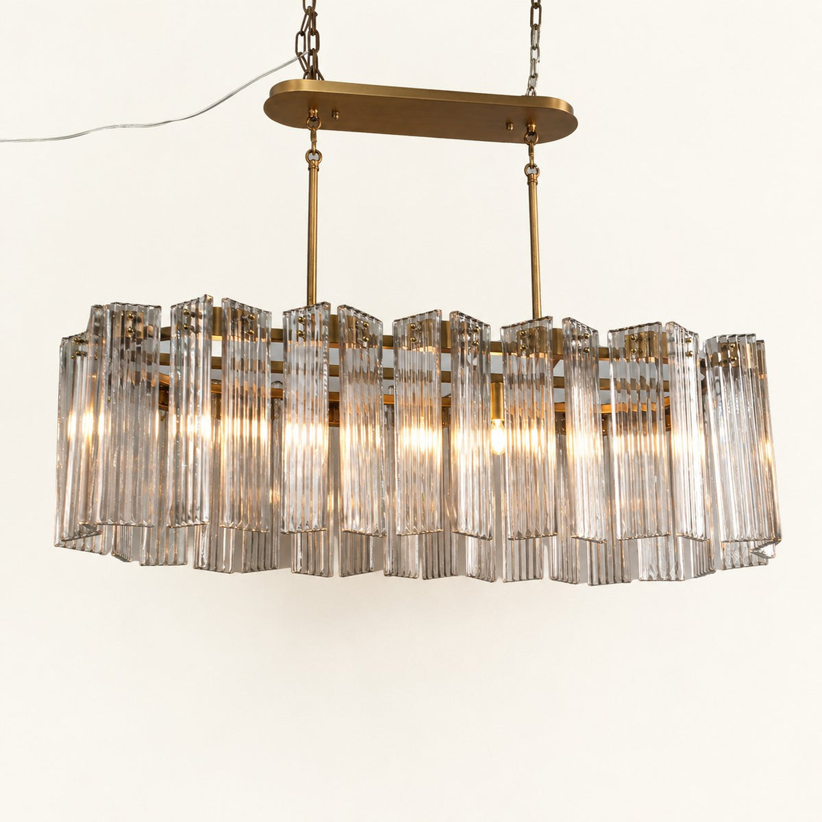 Rectangular Crystal Prism Chandelier