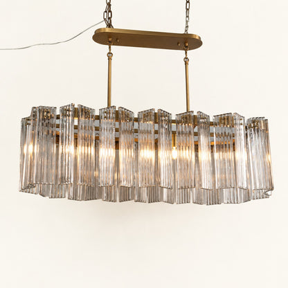 Rectangular Crystal Prism Chandelier