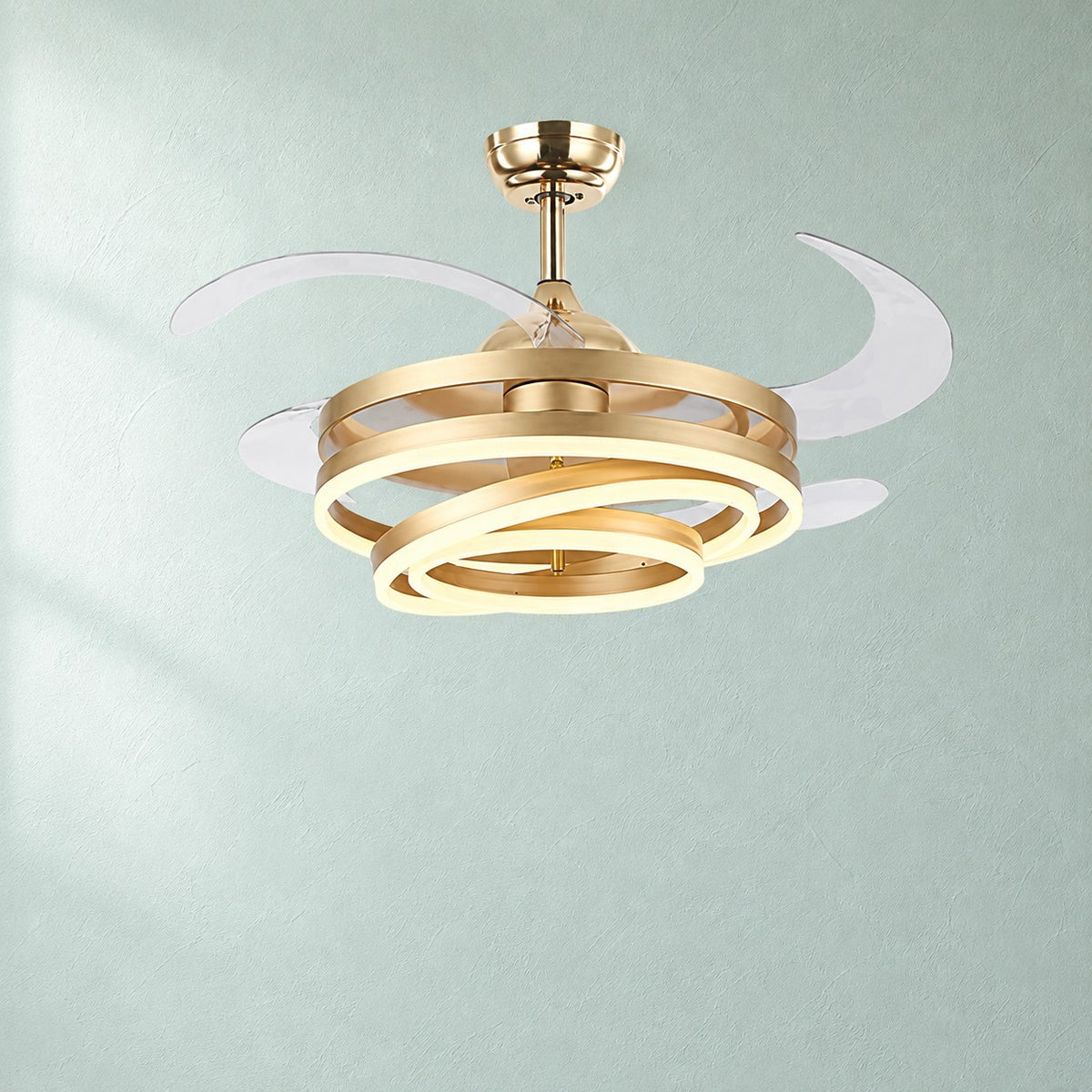 Torvenne Modern 4-Blade Ceiling Fan with Light