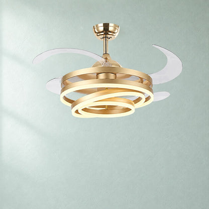 Torvenne Modern 4-Blade Ceiling Fan with Light