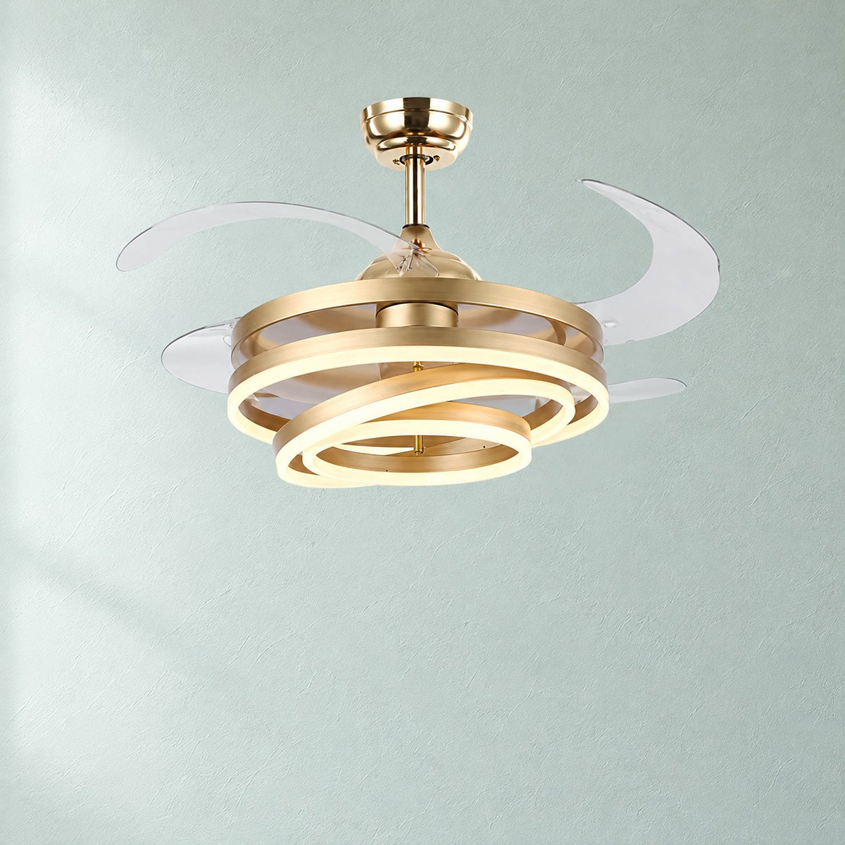 Torvenne Modern 4-Blade Ceiling Fan with Light