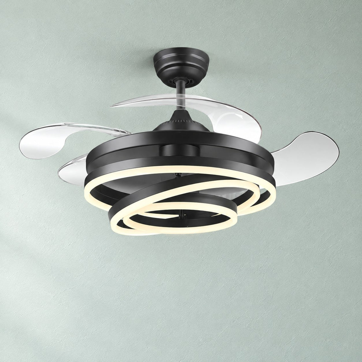 Torvenne Modern 4-Blade Ceiling Fan with Light
