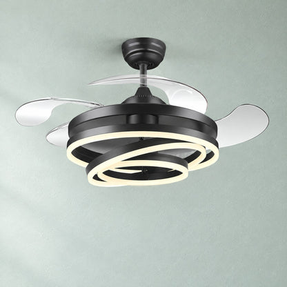Torvenne Modern 4-Blade Ceiling Fan with Light