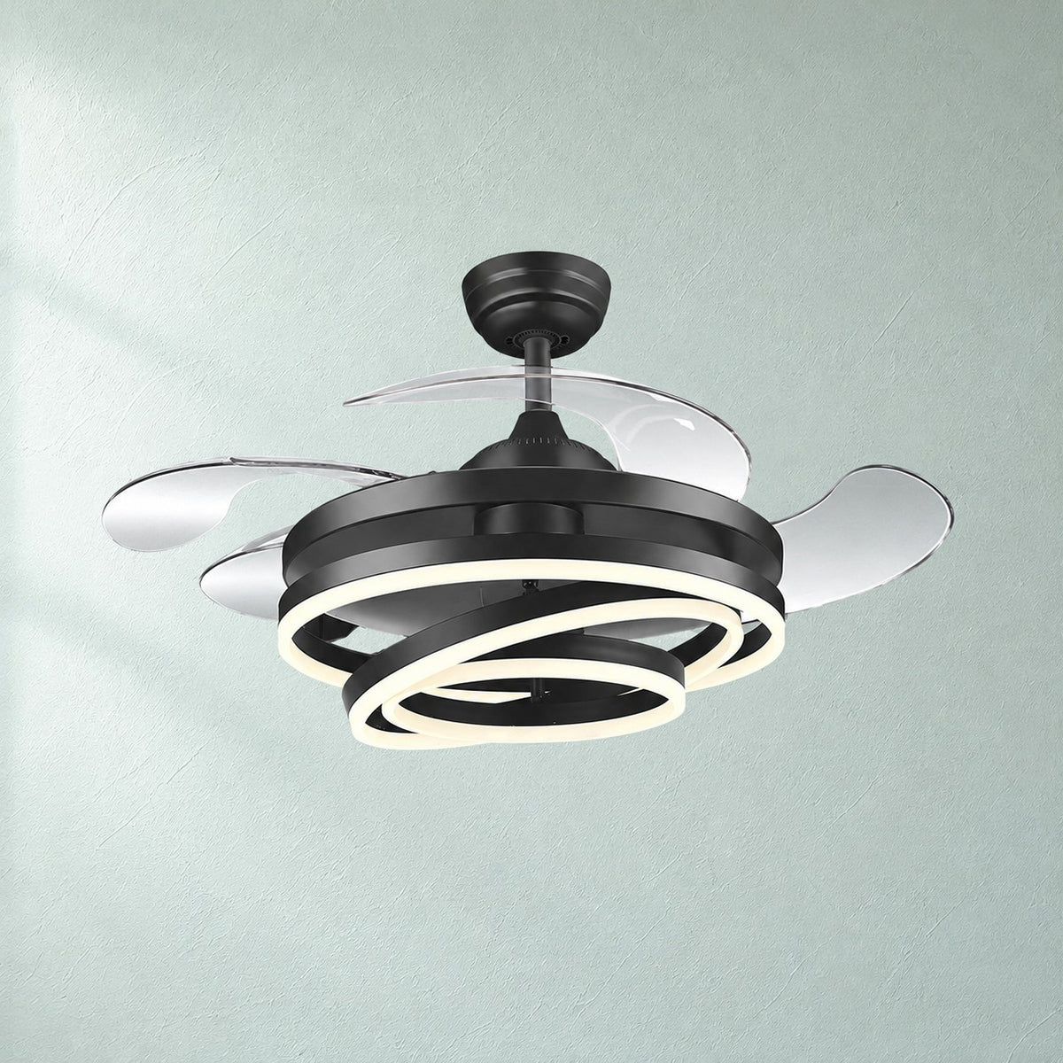 Torvenne Modern 4-Blade Ceiling Fan with Light