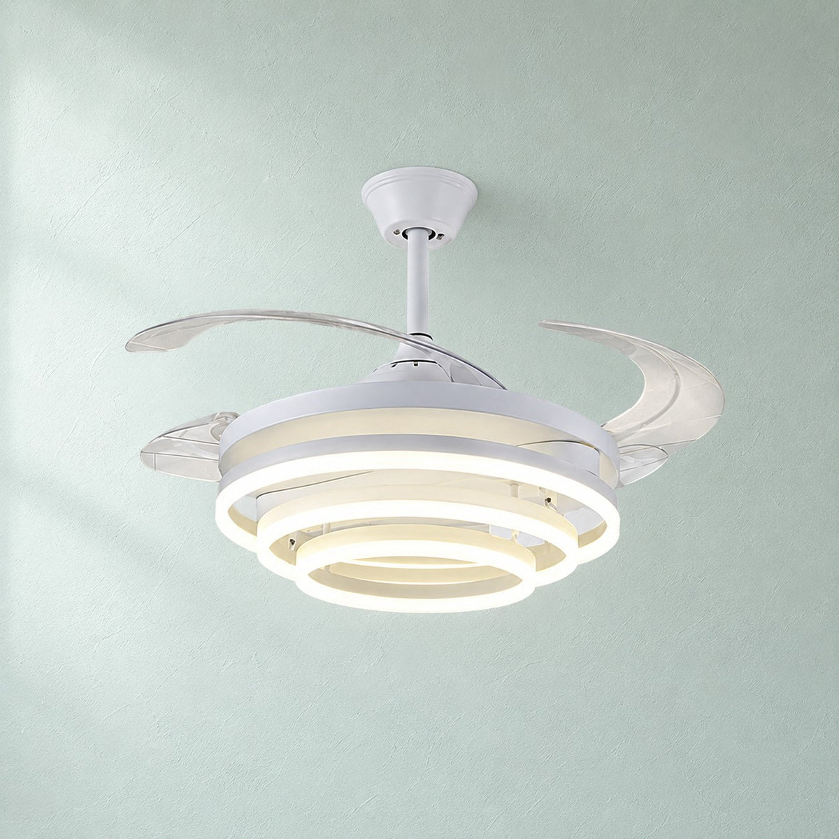 Torvenne Modern 4-Blade Ceiling Fan with Light