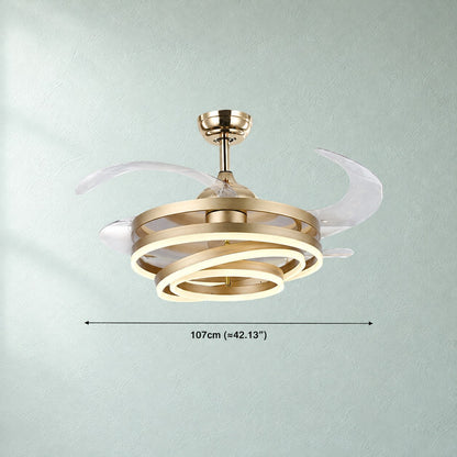 Torvenne Modern 4-Blade Ceiling Fan with Light