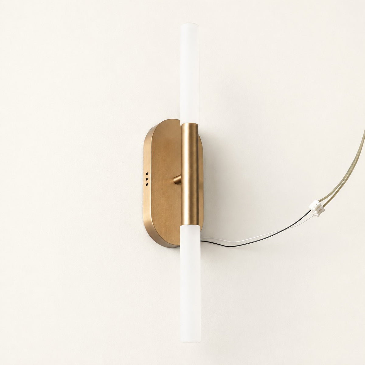 Double-Tube Brass LED Wall Sconce