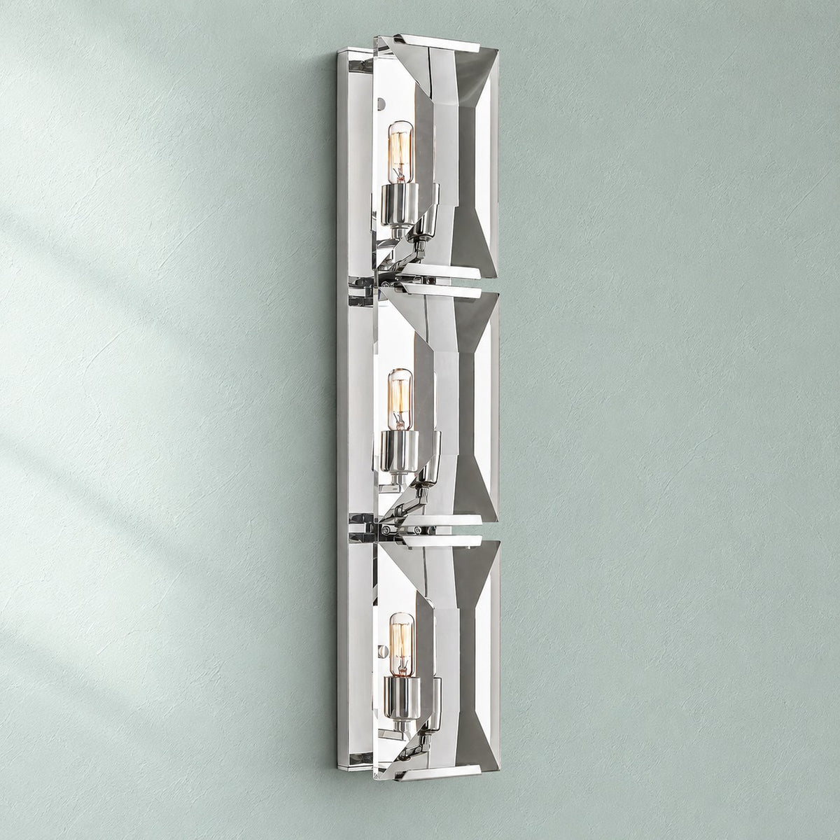 Torvenne Triple Prismatic Crystal Glass Wall Sconce