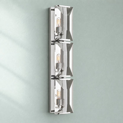 Torvenne Triple Prismatic Crystal Glass Wall Sconce