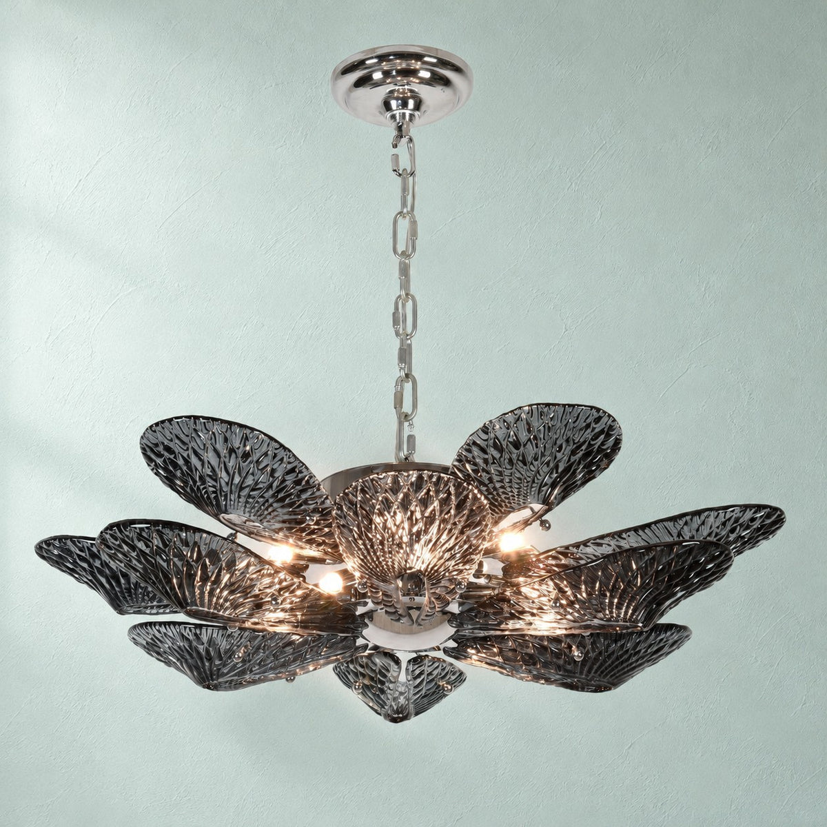 Torvenne 12-Light Floral Murano Glass Chandelier