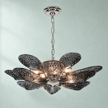 Torvenne 12-Light Floral Murano Glass Chandelier