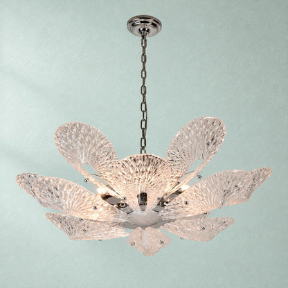 Torvenne 12-Light Floral Murano Glass Chandelier
