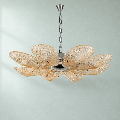 Torvenne 12-Light Floral Murano Glass Chandelier