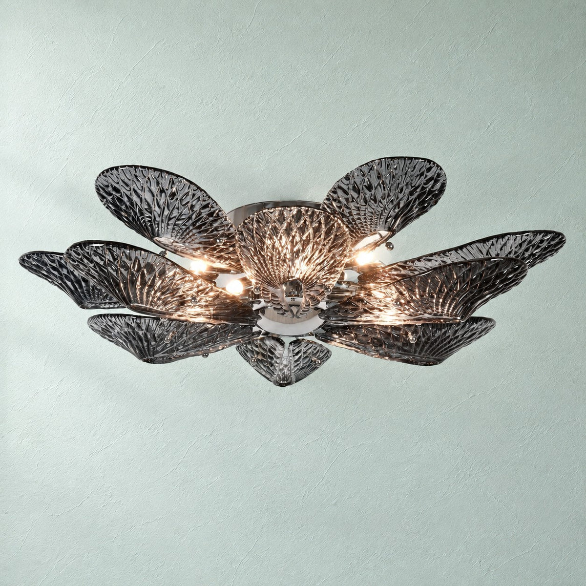 Torvenne 12-Light Floral Murano Glass Chandelier