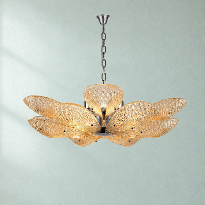 Torvenne 12-Light Floral Murano Glass Chandelier