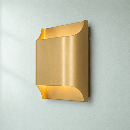 Brass Wall Sconce, Sculpted Design