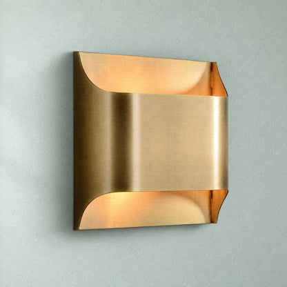 Brass Wall Sconce, Sculpted Design