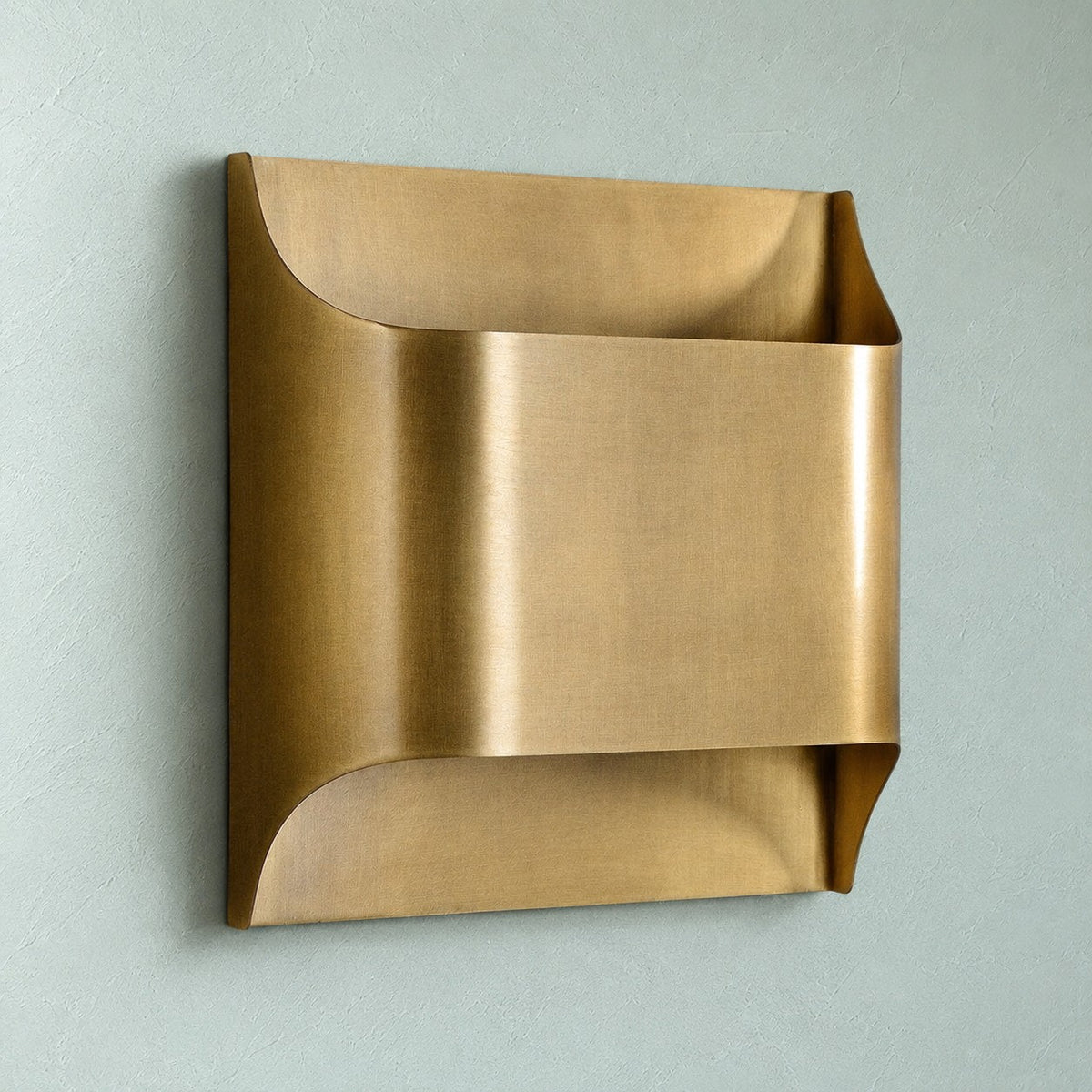 Brass Wall Sconce, Sculpted Design