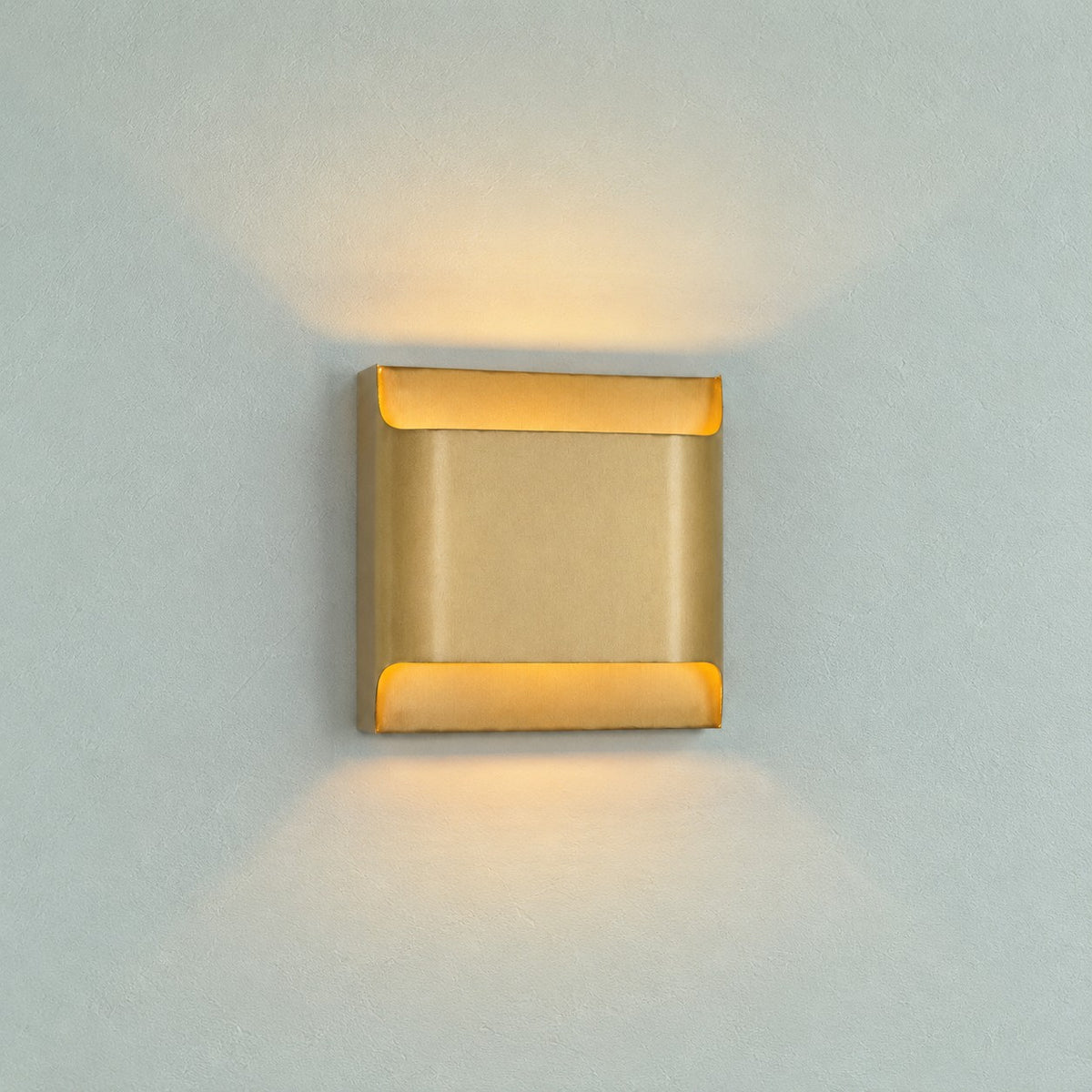 Brass Wall Sconce, Sculpted Design