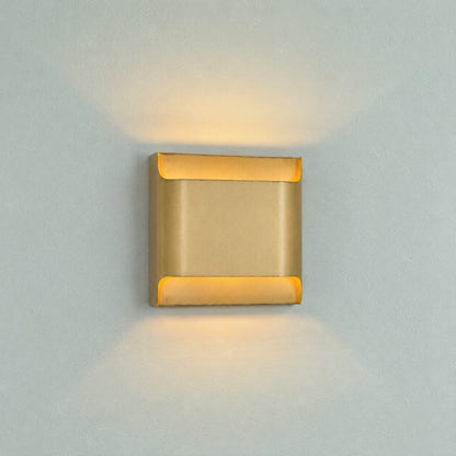 Brass Wall Sconce, Sculpted Design