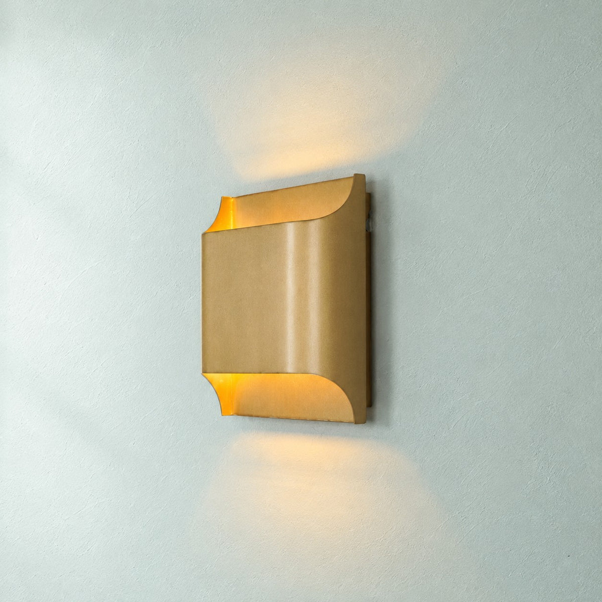 Brass Wall Sconce, Sculpted Design