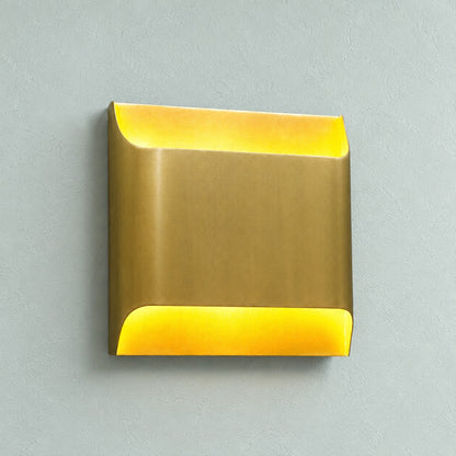 Brass Wall Sconce, Sculpted Design