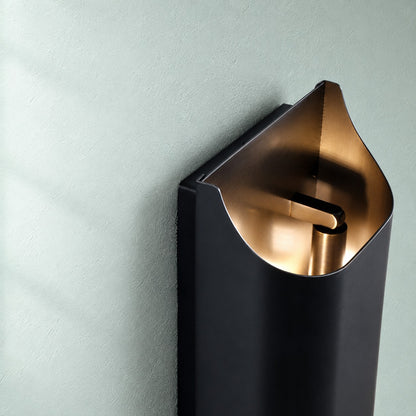 Brass Wall Sconce, Sculpted Design
