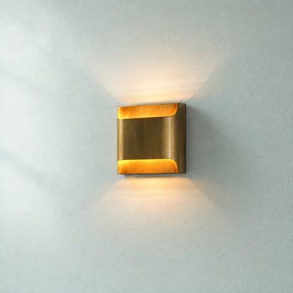 Brass Wall Sconce, Sculpted Design