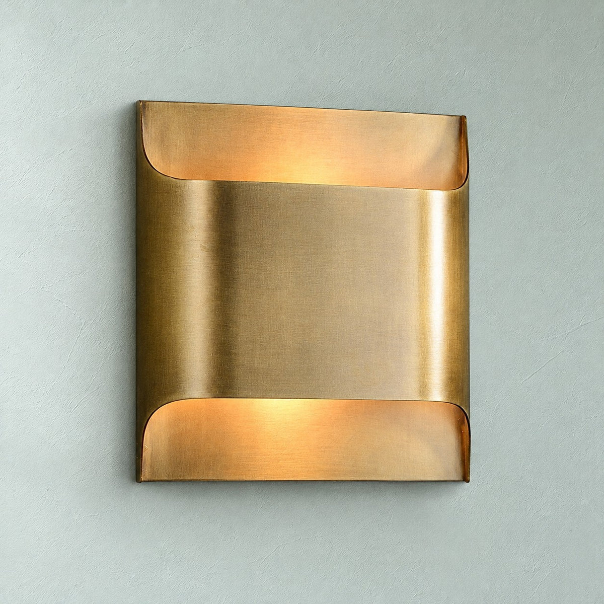 Brass Wall Sconce, Sculpted Design