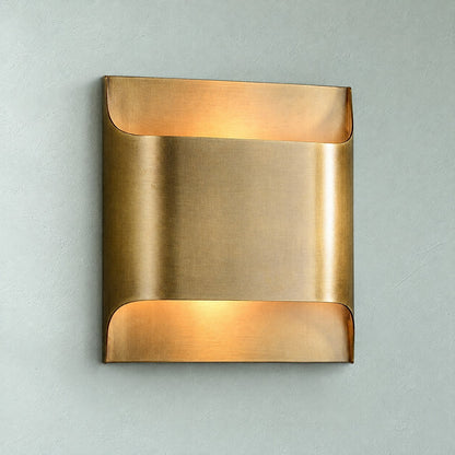 Brass Wall Sconce, Sculpted Design