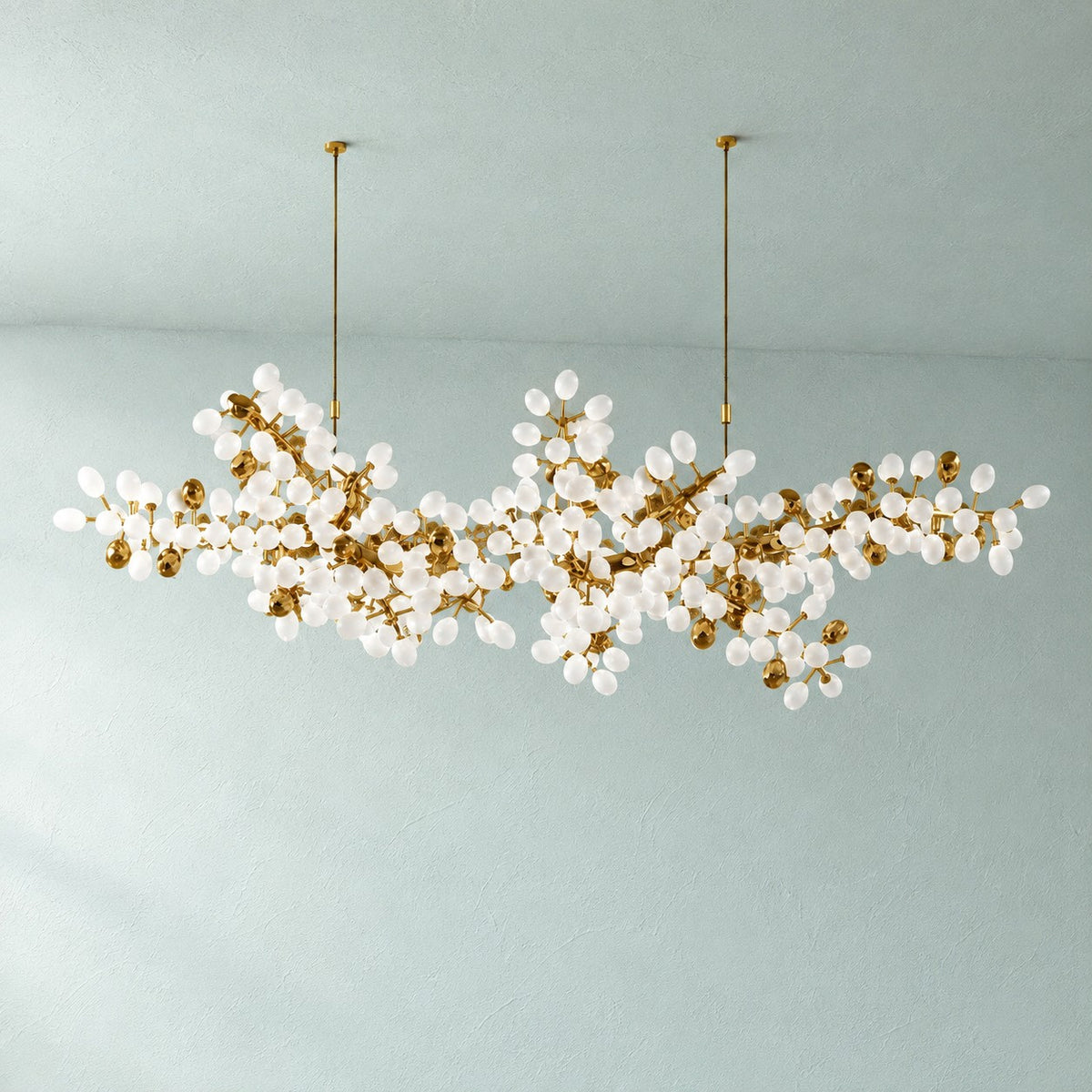 Torvenne Sculptural Branch Linear Glass Grape Chandelier