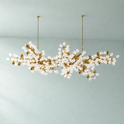 Torvenne Sculptural Branch Linear Glass Grape Chandelier