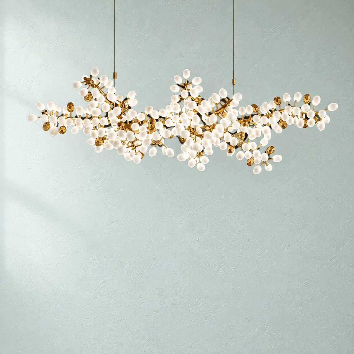 Torvenne Sculptural Branch Linear Glass Grape Chandelier