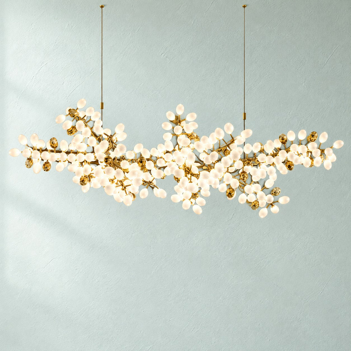Torvenne Sculptural Branch Linear Glass Grape Chandelier