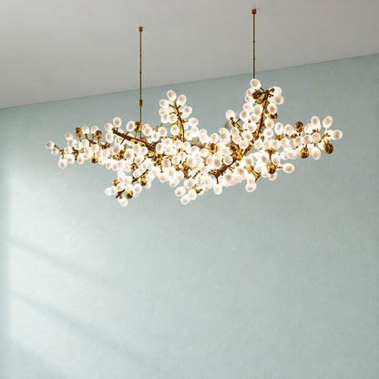 Torvenne Sculptural Branch Linear Glass Grape Chandelier