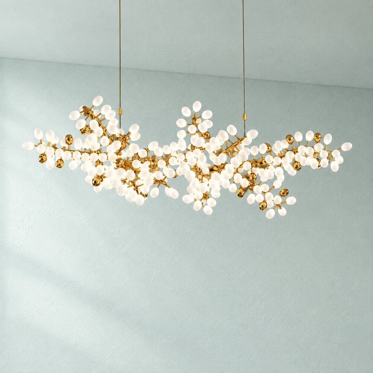 Torvenne Sculptural Branch Linear Glass Grape Chandelier